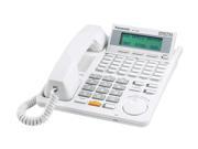 Panasonic KXT7453W R White Digital Corded Phone W 3 Line Backlit LCD Display And 24 Programmable Line Buttons