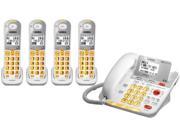 Uniden D3098 4 DECT 6.0 Amplified Corded Cordless Phone w 3 Extra Handsets