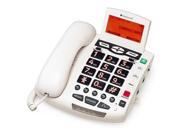ClearSounds CSC 600 White Amplified Big Button Corded Phone w Talking Caller ID