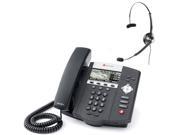Polycom 2200 12450 001 w Wireless Headset VoIP Corded Phone