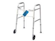 Carex Dual Button Walker with 5 Inch Wheels Foldable Walker