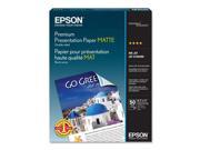 Epson S041568M Double Sided White Matte Presentation Paper 8.50 x 11