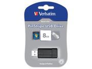 Verbatim PW9449B Verbatim PinStripe 8 GB USB 2.0 Flash Drive
