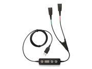 Jabra Link 265 QD USB Dual Cable for Corded Headsets w Acoustic Protection