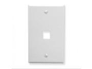Oversized Classic Face Plate 1 Port White