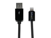 StarTech USBLT30CMBB StarTech.com 0.3m 8 Pin Lightning Charge and Sync Cable Connector to USB Cable for Apple iPhone iPod iPad Black USBLT30CMB