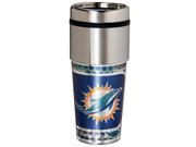 Great American Products Miami Dolphins Travel Tumbler Stainless Steel 16 oz. Travel Tumbler