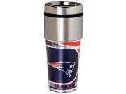 Great American Products New England Patriots Travel Tumbler Stainless Steel 16 oz. Travel Tumbler