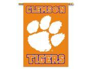 Bsi Products Inc Clemson Tigers 2 Sided Banner with Pole Sleeve Banner