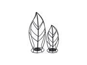 Cadelaria Black Candle Holder A2000155C Set of 2 Cadelaria Black Candle Holder Set of 2