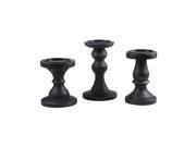 Kadience Black Candle Holder A2000177C Set of 3 Kadience Black Candle Holder Set of 3