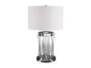 Tailynn Clear Silver Finish Glass Table Lamp L430244 Tailynn Clear Silver Finish Glass Table Lamp