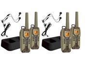 Uniden GMR5088 2CKHS 4 Pack 50 Mile FRS GMRS Submersible Two Way Radio w Direct Call Camo 2 pack