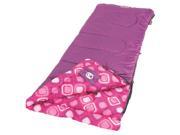 Coleman Girls Youth Rectangle Sleeping Bag Pink White Dots 2000014155