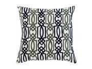 Embroidered Navy Square Pillow Single Pack A1000294P Embroidered Navy Square Pillow