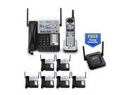 AT T SB67138 and 6 SB67148 and Free Range Extender 4 Line Corded Cordless Phone