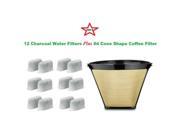 Cuisinart DCC RWF 12 GTF Cone Shape Permanent Coffee Filter Charcoal Water Filter