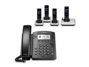 Polycom VVX 310 2200 46161 025 w 3 Wireless Handsets 6 line Entry Level Business Media Phone with Gigabit Ethernet