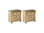 Saveaha Two Drawer Night Stand Light Beige 2 Pack Saveaha Two Drawer Night Stand Light Beige