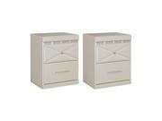 Dreamur Champagne Two Drawer Night Stand B35192 2 Pack Dreamur Champagne Two Drawer Night Stand