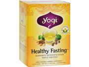 Yogi Healthy FastingHerbal Tea Caffeine Free 16 Tea Bags Case of 6 Wellness Teas