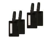 Travelon - Black Set of 4 Luggage Tag w/ Swivel To Reveal Address & Removable Strap Travelon - Black Set of 4 Luggage Tag w/ Swivel To Reveal Address & Removable Strap