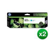 HP 971XL Cyan High Yield Original Ink Cartridge (2-Pack) Ink Cartridge HP 971XL Cyan High Yield Original Ink Cartridge (2-Pack) Ink Cartridge