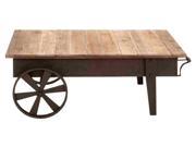 Restoration Coffee Table With Reclaimed Wood And Iron Body