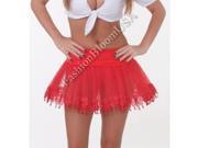Sexy Red Teardrop Lace Petticoat Crinoline Skirt Slip