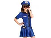 Girls Police Officer Cute Kids Cop Halloween Costume L