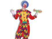 Mens Bright Checker Clown Tuxedo Birthday Party Costume