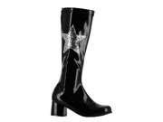 Girls Gogo Boots With Star Black