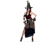 Steampunk Witch Goth Cyber Punk Adult Cosplay Costume