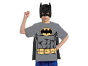 Kids Boys Batman Halloween Costume Tee Shirt Mask Cape