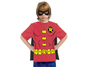 Kids Boys Robin Halloween Costume Tee Shirt Mask Cape