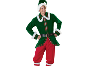 Santa Helper Elf Deluxe Velvet Adult Christmas Costume