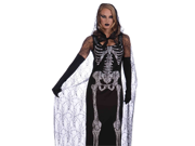 Sexy Goth Spiderweb Skeleton Dress Halloween Costume