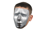 Mens Blank Chrome Mask