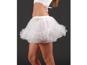Short White Polka dot Petticoat Crinoline Slip Skirt