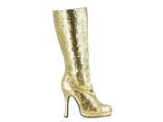 Sexy Disco Glam Knee High 4 Heel Gold Glitter Boots