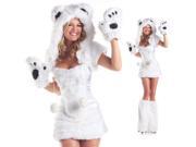 Sexy Womens Furry Polar Bear Halloween Costume