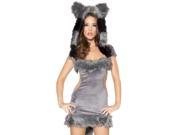 Sexy Womens Raccoon Furry Animal Halloween Costume