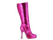 Sexy Disco Glam Knee High 4 Heel Hot Pink Glitter Boots