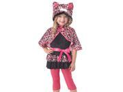 Kids Girls Pink Cat Leopard Halloween Costume