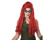 Sexy Poison Ivy Pompadour Red Curly Cosplay Costume Wig