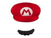 Adult Super Mario Halloween Costume Hat Mustache