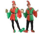 New Unisex Adult Costume Santa s Helper Xmas Elf Outfit