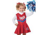 Kids Girls Toddler Red Cheerleader Halloween Costume