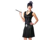 Sexy 1920s Black Flapper Silent Movie Star Halloween Costume