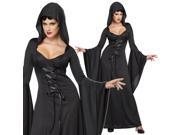 Sexy Womens Black Medieval Vampire Halloween Costume